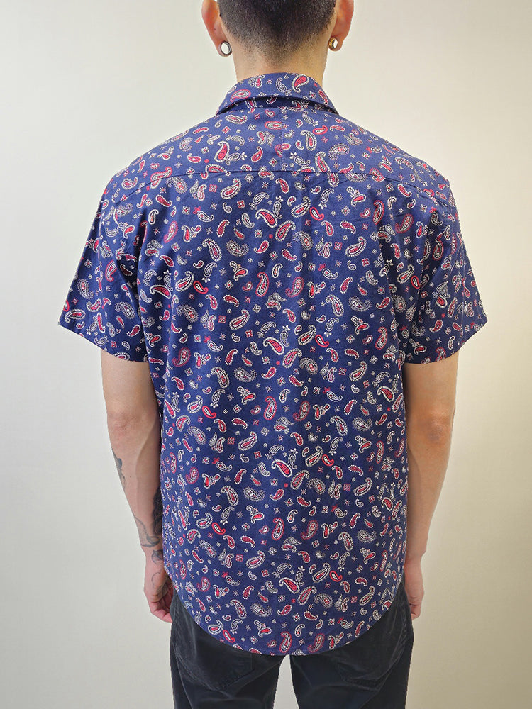 Paisley Navy Button Up Shirt