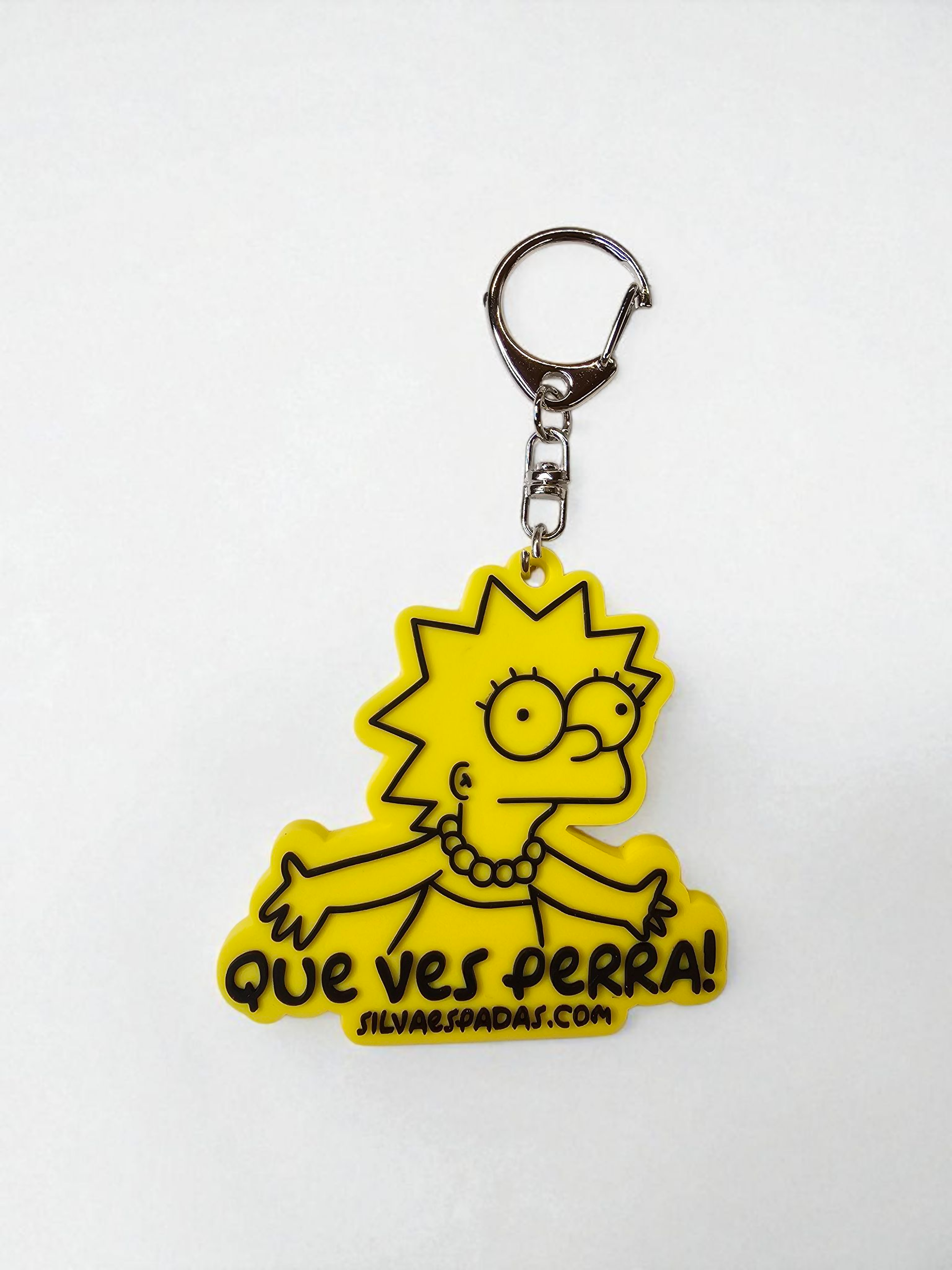 Keychain with cartoon character on a white background