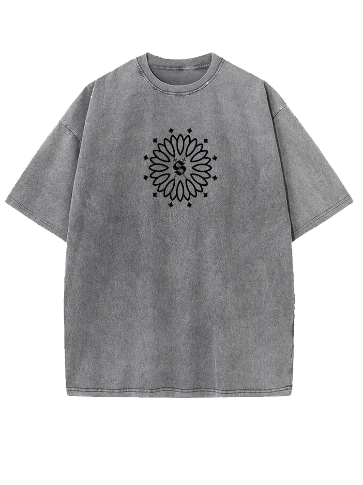 Oversized acid wash short sleeve t-shirt with paisley design by Latino streetwear brand Silva Espadas