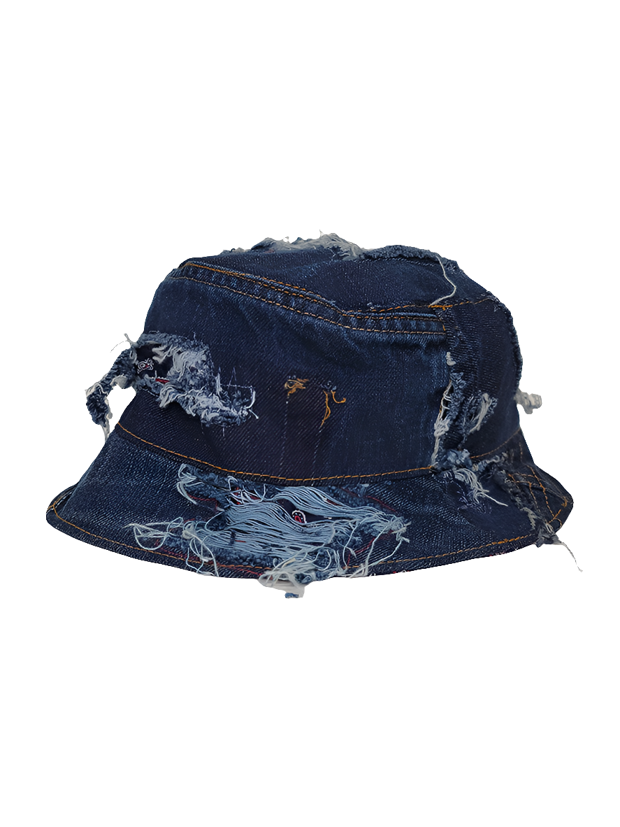 Denim/Paisley Bucket Hat