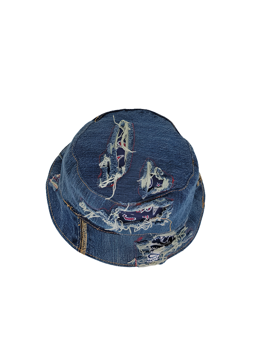 Denim/Paisley Bucket Hat