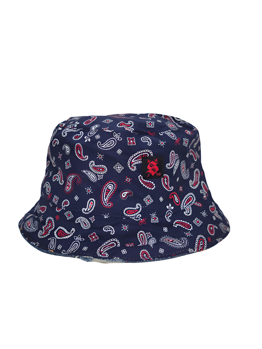 Denim/Paisley Bucket Hat