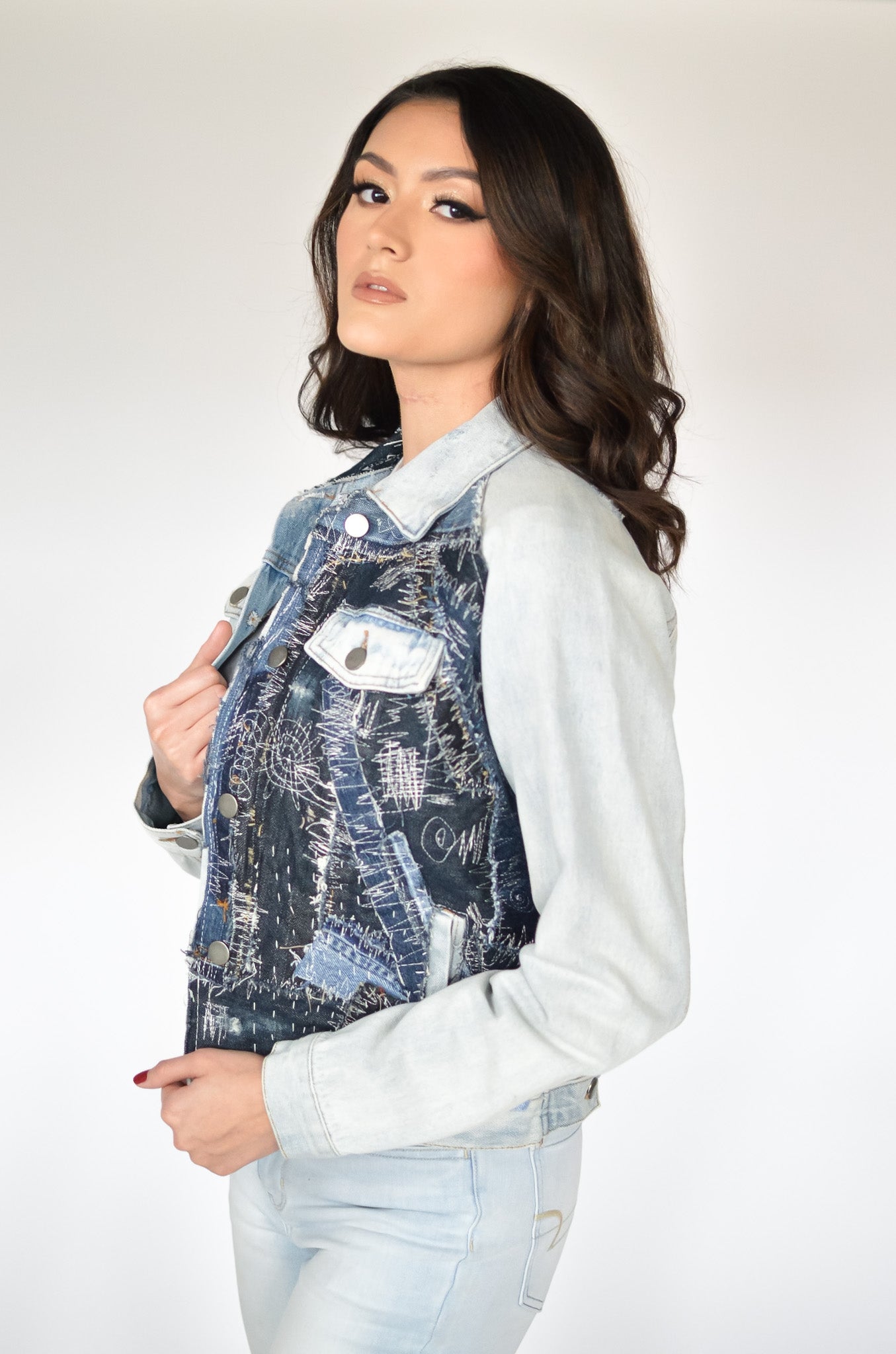 Women's Patchwork Denim Jacket