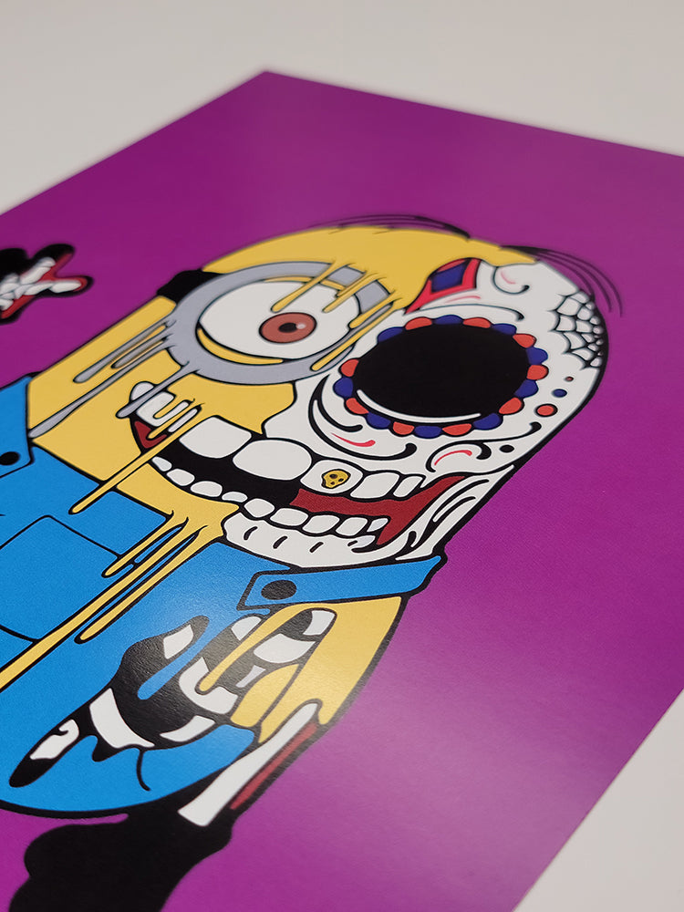 Minion Day of the Dead Drip Art Print