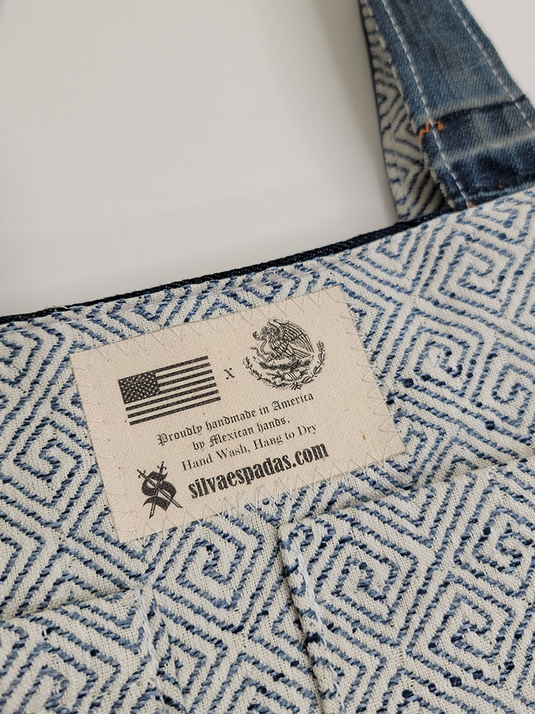 Denim Patchwork Tote Bag