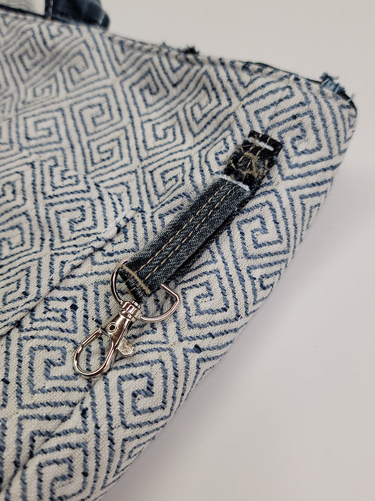 Denim Patchwork Tote Bag