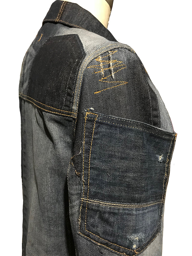 Reconstructed Denim Jacket-Small