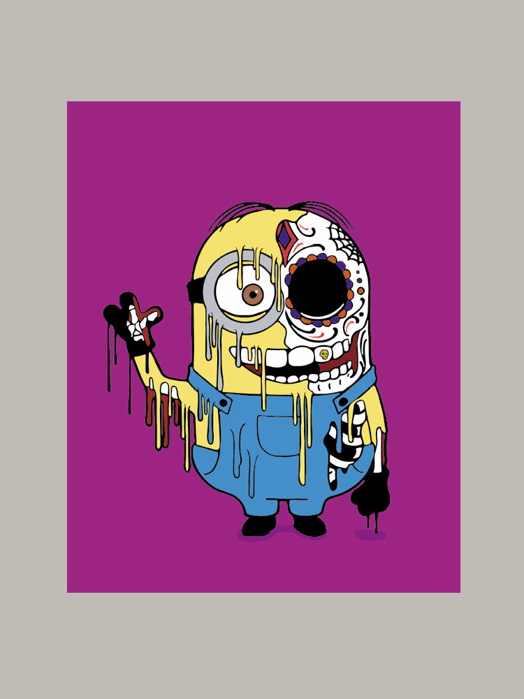Minion Day of the Dead Drip Art Print